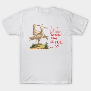 Birds Illustration with Friendship Text T-Shirt